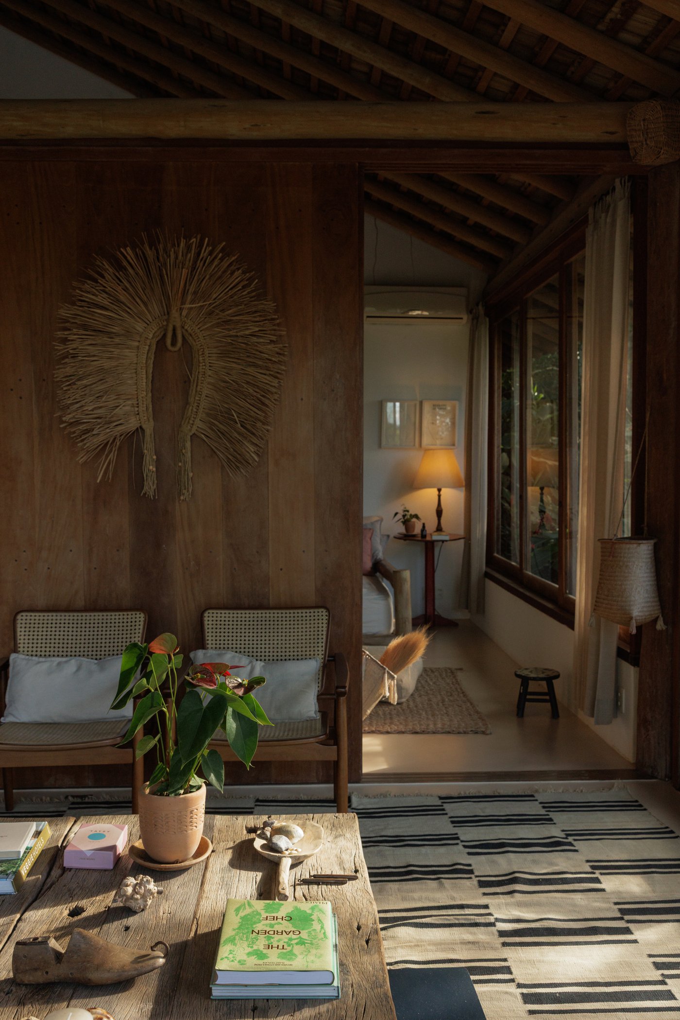 De woonkamer van Casa Aracê