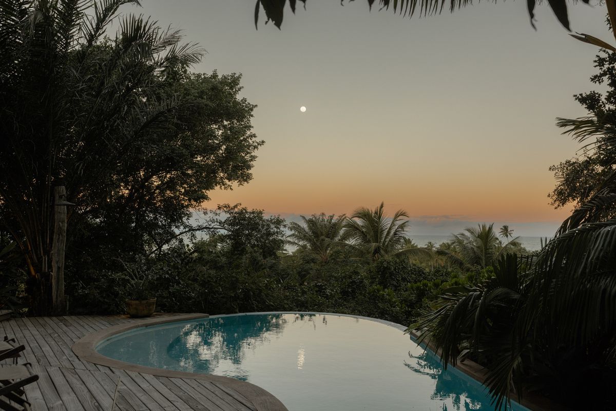 Casa Aracê zwembad bij volle maan